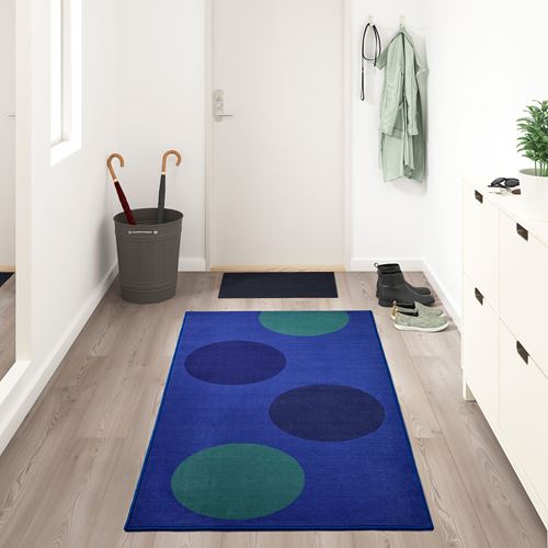 IKEA - LJÖRSLEV, runner rug, blue/green, 80x150 cm