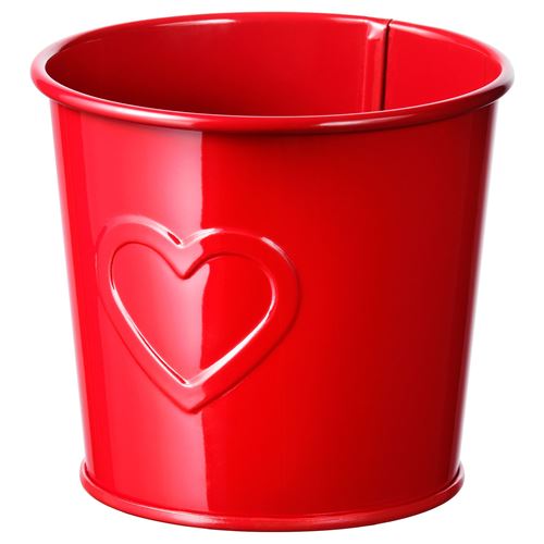 IKEA - VINTER, çelik saksı, kırmızı, 9 cm