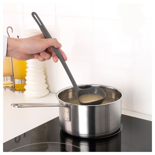 IKEA - FULLANDAD, soup ladle, grey, 31 cm