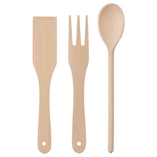 IKEA - FILBUNKE, set of kitchen utensils, beech