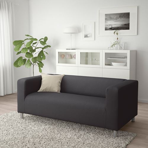 IKEA - KLIPPAN, 2-seat sofa, kabusa dark grey