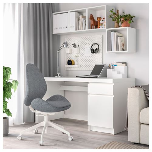 IKEA - HATTEFJALL, çalışma sandalyesi, gunnared orta gri