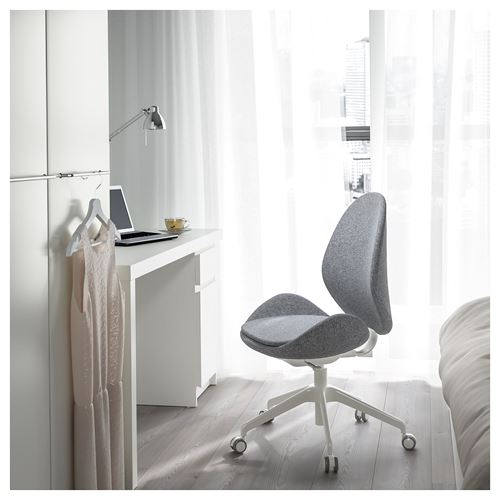 IKEA - HATTEFJALL, çalışma sandalyesi, gunnared orta gri