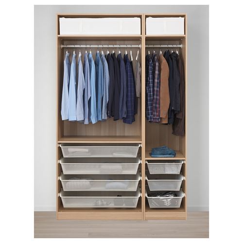 IKEA - PAX/FORSAND, PAX gardırop, ağartılmış meşe görünümlü, 150x60x236 cm