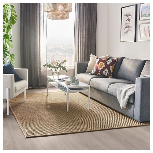 IKEA - HELLESTED, jüt halı, natürel-kahverengi, 170x240 cm