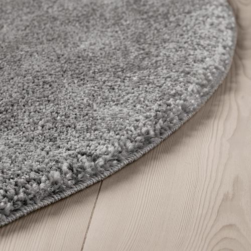 IKEA - STOENSE, round rug, medium grey, 130 cm