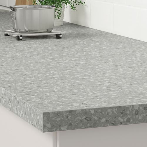 IKEA - SALJAN, tezgah, açık gri mineral etkisi-laminat, 246x3,8 cm