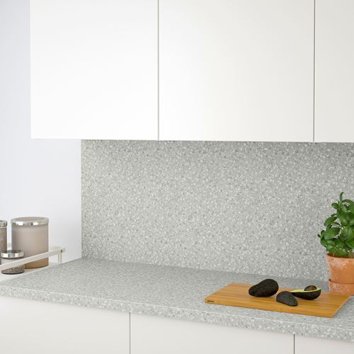 IKEA - SALJAN, tezgah, açık gri mineral etkisi-laminat, 246x3,8 cm