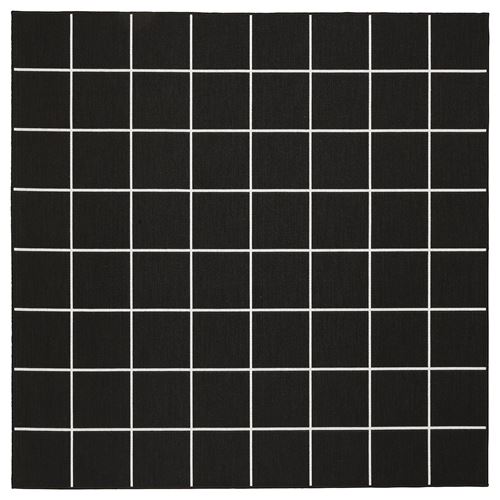 IKEA - SVALLERUP, large rug, black-white, 200x200 cm