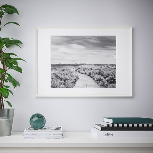 IKEA - KNOPPANG, white frame, white, 50x70 cm