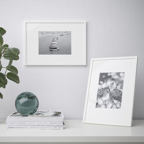 IKEA - LOMVIKEN, white frame, white, 21x30 cm