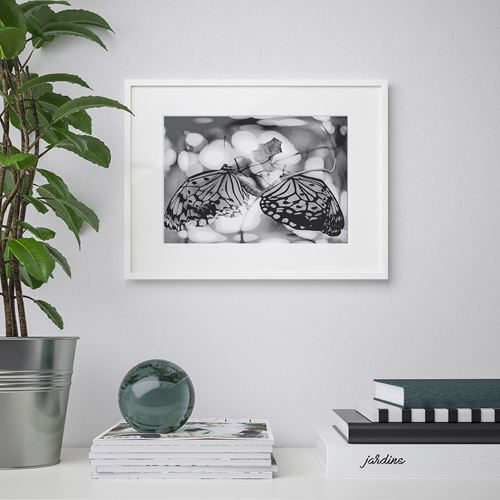 IKEA - LOMVIKEN, white frame, white, 30x40 cm