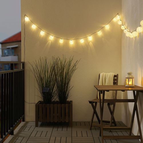 IKEA - SOLARVET, lighting chain, white, 7.3 m