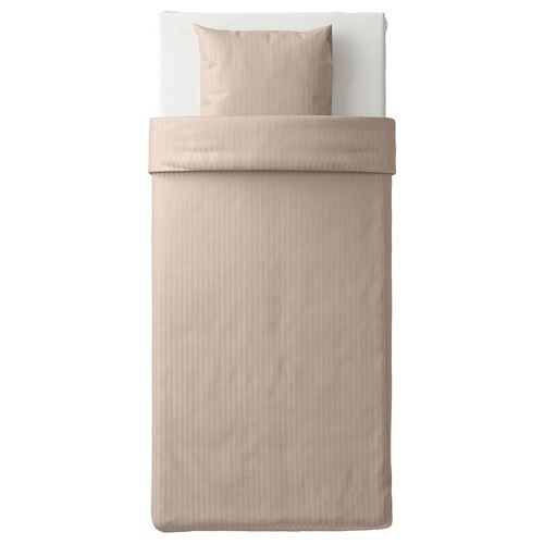 IKEA - NATTJASMIN, single duvet cover sets, light beige, 150x200/50x60 cm