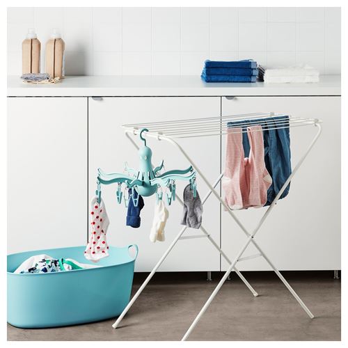 IKEA - PRESSA, laundry drying rack, turquoise