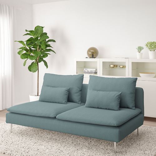 IKEA - SÖDERHAMN, 3'lü kanepe, finnsta turkuaz