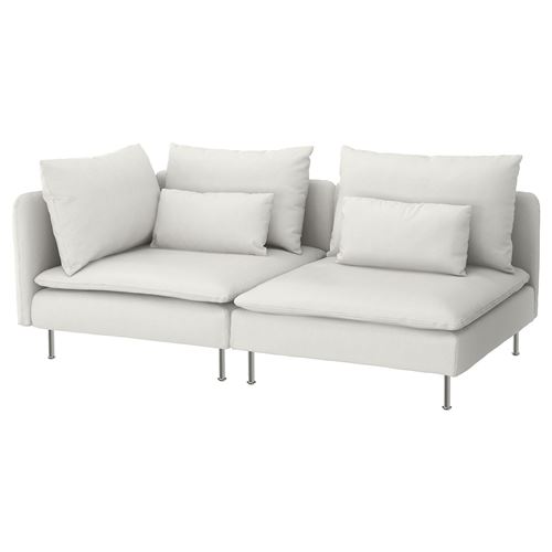 IKEA - SÖDERHAMN, 3'lü kanepe, finnsta beyaz