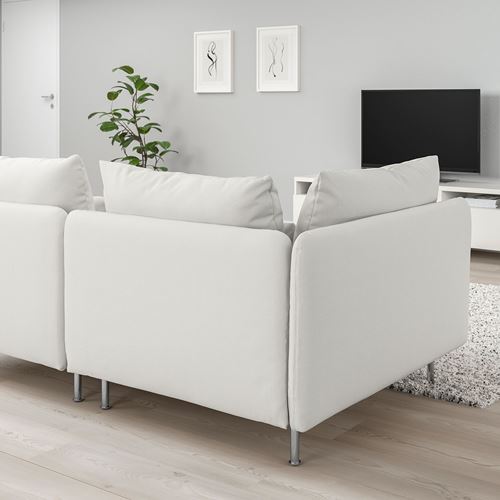 IKEA - SÖDERHAMN, 3'lü kanepe, finnsta beyaz
