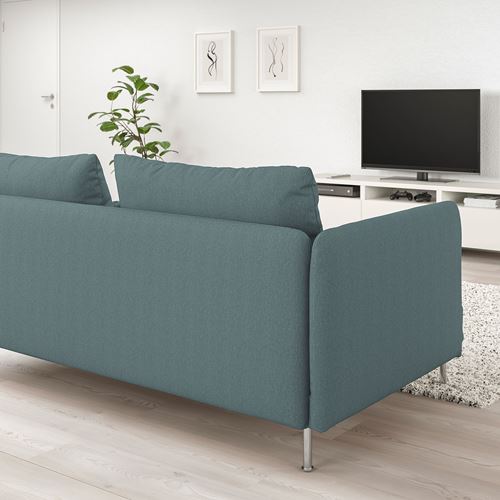 IKEA - SÖDERHAMN, 4'lü köşe kanepe, finnsta turkuaz
