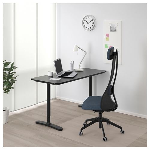 IKEA BEKANT 昇降デスク 180×80 電動 ブラック BEKANT black stained ash veneer/black 140x60 cm desk - 69282629 | IKEA