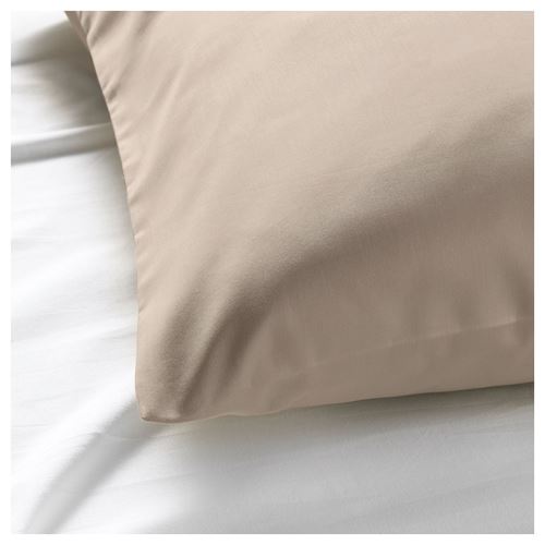 IKEA - NATTJASMIN, pillowcase, light beige, 50x60 cm