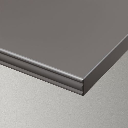 IKEA - BERGSHULT/GRANHULT, wall shelf combination, dark grey/nickel-plated, 160x30 cm