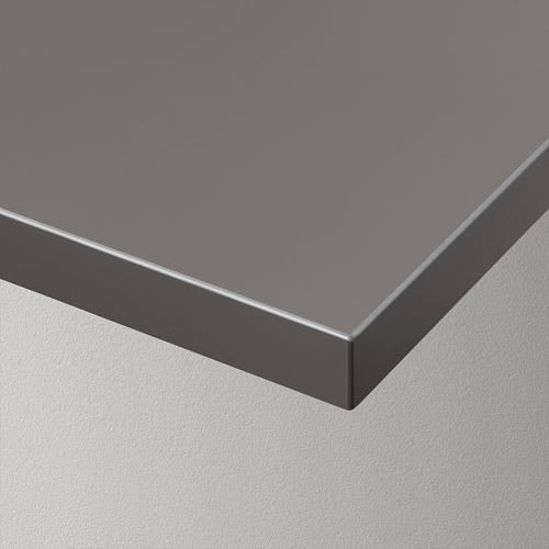 IKEA - BERGSHULT/GRANHULT, wall shelf, dark grey/nickel-plated, 80x30 cm