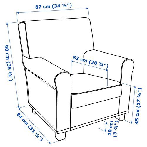 IKEA - GRÖNLID, tekli koltuk, ljungen açık yeşil