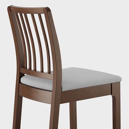 IKEA - EKEDALEN, bar sandalyesi, kahverengi-Orrsta açık gri, 62 cm