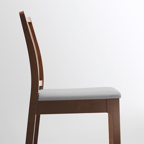 IKEA - EKEDALEN, bar sandalyesi, kahverengi-Orrsta açık gri, 62 cm