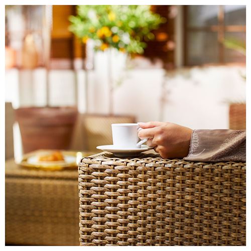 IKEA - SOLLERÖN, 3-seat garden sofa, brown, 223x82x88 cm