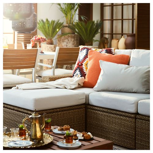 IKEA - SOLLERÖN, tabure, kahverengi, 62x62 cm