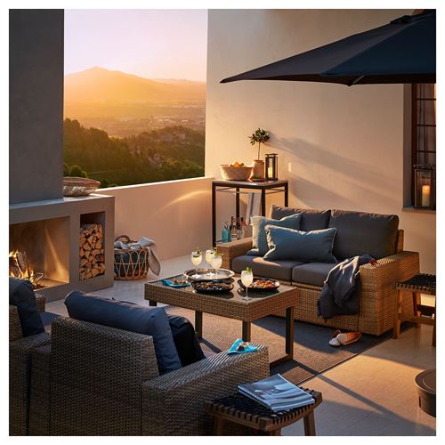 IKEA - SOLLERÖN, garden conversation set, brown