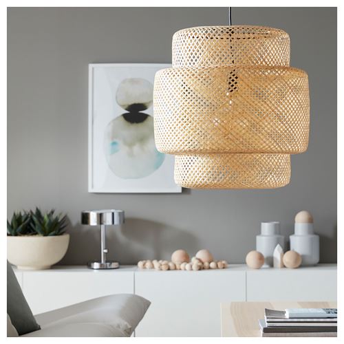 IKEA - SINNERLIG, pendant lamp, bamboo, 54x50 cm