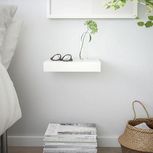 IKEA - LACK, wall shelf without leg, white, 30x26 cm