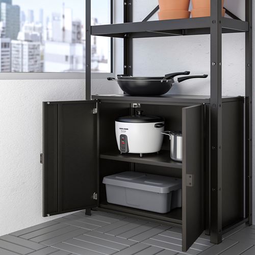 IKEA - BROR, shelving unit, black, 85x40x190 cm