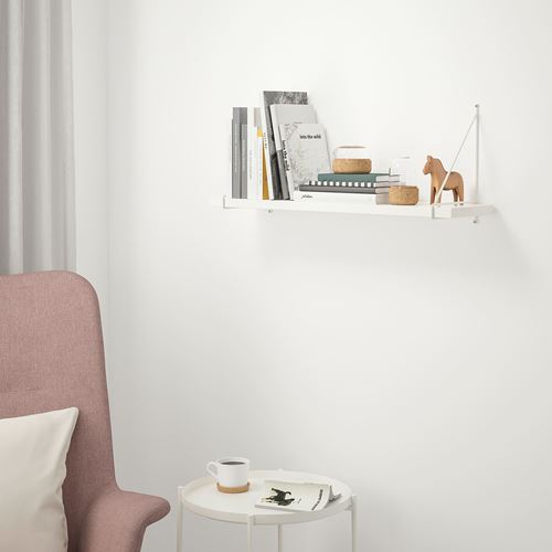 IKEA - BERGSHULT/PERSHULT, wall shelf, white, 80x20 cm