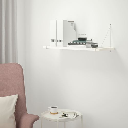 IKEA - BERGSHULT/PERSHULT, wall shelf, white, 80x30 cm