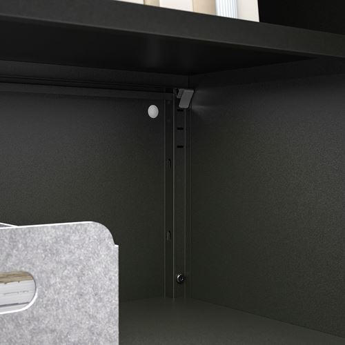 IKEA - BROR, cabinet with door, black, 76x40x66 cm