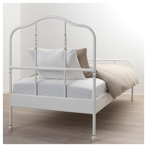 IKEA - SAGSTUA/LÖNSET, single bed, white, 90x200 cm