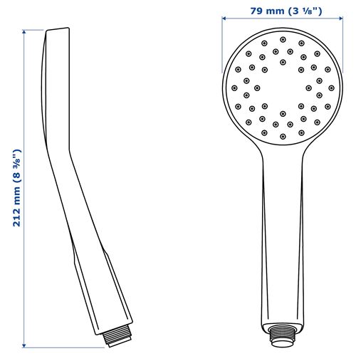 IKEA - LILLREVET, handshower, white