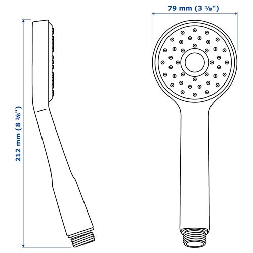 IKEA - VALLAMOSSE, handshower, chrome-plated