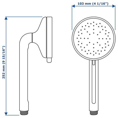 IKEA - VOXNAN, handshower, chrome-plated