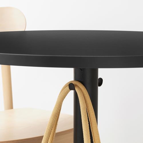 IKEA - STENSELE, yuvarlak mutfak masası, antrasit, 2 kişilik