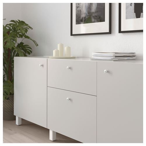 IKEA - HISHULT, topuz, porselen beyaz, 23 mm