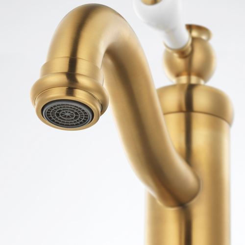 IKEA - HAMNSKAR, bath tap, brass colour, 19 cm