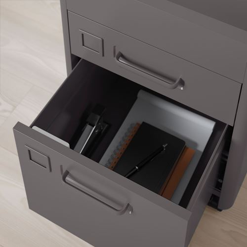 IKEA - IDASEN, drawer unit with smart lock, dark grey, 42x61 cm