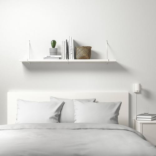 IKEA - BERGSHULT/PERSHULT, wall shelf, white, 120x20 cm