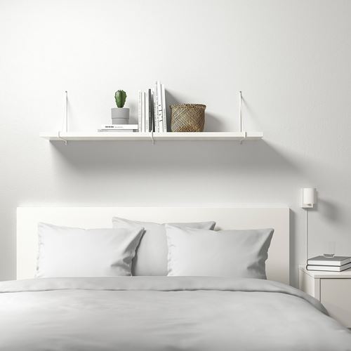 IKEA - BERGSHULT/PERSHULT, wall shelf, white, 120x30 cm