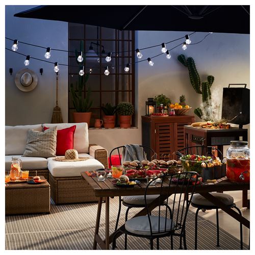 IKEA - SOLLERÖN, garden corner sofa set and footstool, brown